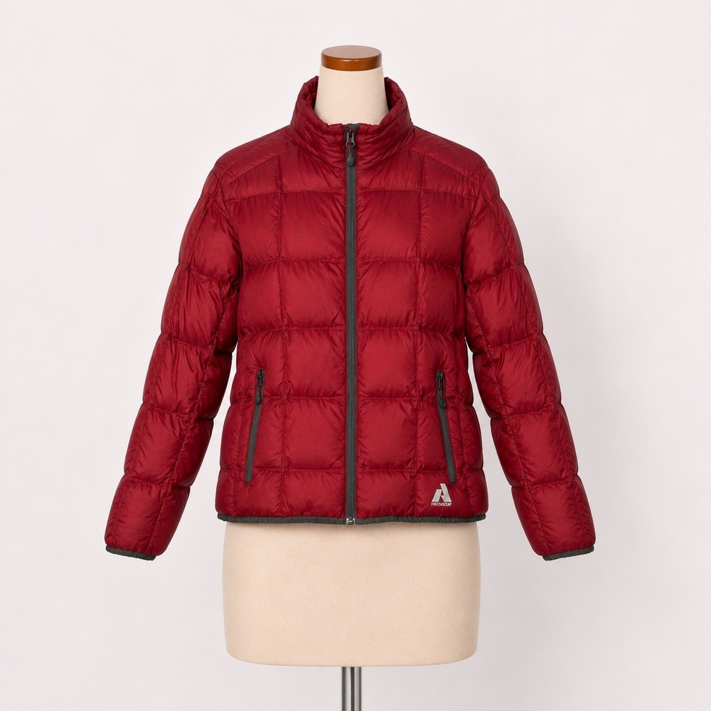 Eddie Bauer First Ascent Red 800 Fill Power Goose Down Puffer Jacket Women S/M